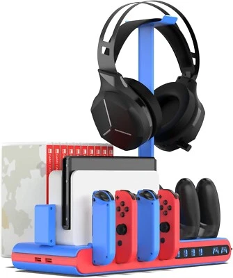 Imp Gaming DLX2 Multi Function Stand Nintendo Switch Charge 4 Joy Cons & 2 Pros - Image 1 of 4