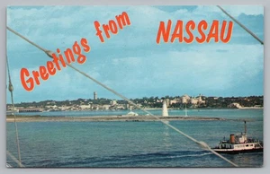 Postcard Greeting from Nassau Bahamas Paradise Island Lighthouse Posted 1967 - Picture 1 of 2