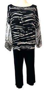 Chico’s Travelers Damen 2-teiliges Set Größe 3/XL Dolmanärmel Kleid Oberteil + Überziehhose - Bild 1 von 8