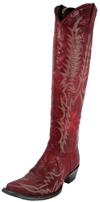 Botas de montar occidentales Old Gringo de cuero rojo a media pantorrilla 6,5 Foto 1 de 4