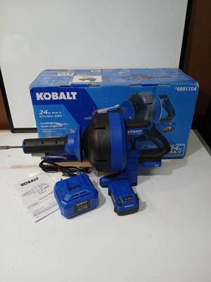 Kobalt 24v 5/16-in X 35-ft L Galvanized Wire 4Ah Cordless Machine Auger.  - Image 1 of 4