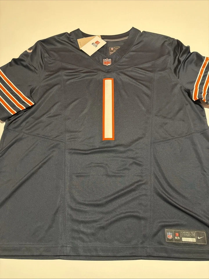 Nike NFL Vapor Limited Justin Fields Chicago Bears Jersey Sz 3XL 32NM Men’s