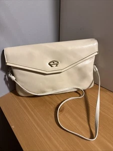 vintage etienne aigner purse Cream/ivory Leather Hand Made W/strap - Picture 1 of 14