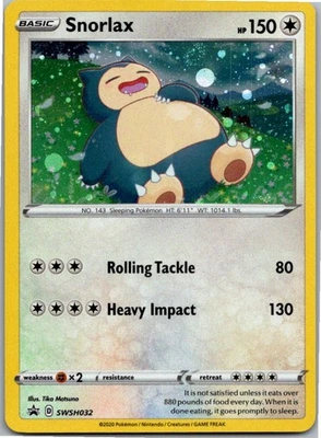 Snorlax - Promo SWSH: Sword & Shield Promo Cards SWSH032 NM Holo - Image 1 of 2