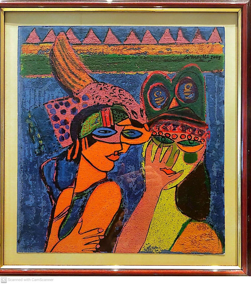 Corneille, 2003 prueba de artista firmada a mano, doble mate enmarcado, 1 de 8 en conjunto Foto 1 de 1