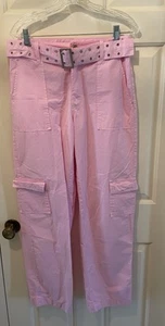 Frankie's B****is -taglia small - pantaloni cargo Jack Low Rise - rosa GumDrop con cintura - Foto 1 di 12