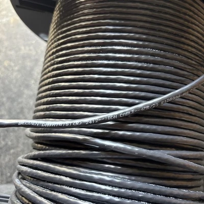 Belden Datatwist 2412 4PR/23 Cat6 CMR Cable BLK 200’ - Image 1 of 3