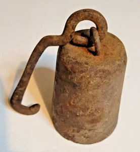 Vintage 4 lb. Báscula colgante de hierro fundido peso guisante primitivo granja tabaco/algodón - Imagen 1 de 4