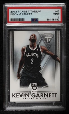 2013-14 Panini Titanium Kevin Garnett #42 PSA 9 MINT HOF - Image 1 of 2