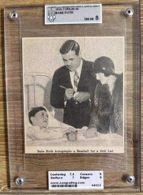 1930 BABE RUTH & JOHNNY SYLVESTER VINTAGE PUBLICATION (RUTH 3 HRS 1926 WS Gm 4) - Image 1 of 2