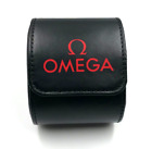 Omega  Black Leather Watch Travel storage Pouch