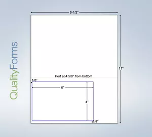 8-1/2" x 11 24# integrierte Form mit einer 6x4 unten links (250) - Bild 1 von 2