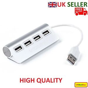 Brand New High Speed Aluminum USB 2.0 - 4 Port Splitter Hub Adapter  - UK SELLER