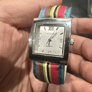 Working Vernier 25mm Rainbow Cuff Quartz Analog Women's Watch New Battery - Picture 1 of 7