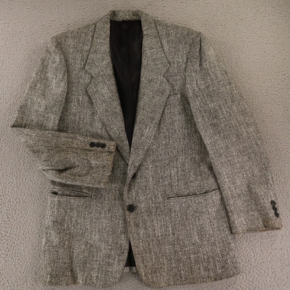 Chaqueta De Colección Daniel Hechter M Gris Seda Matka Lúpulo Blazer Abrigo Deportivo EE. UU. 40R Foto 1 de 4