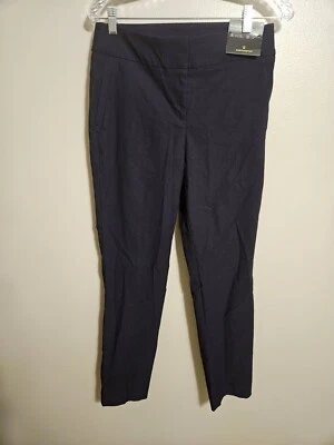 Pantalones de vestir WORTHINGTON para mujer azul marino elástico pierna ajustada carrera talla 6 Foto 1 de 4