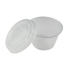 Karat 3.25oz., 4oz. & 5.5oz PP Plastic Portion Cup Lids - 2,500 ct, FP-PL400-PP