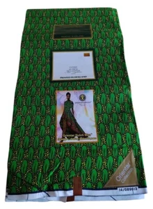 Green 6 Yards Hollandaise Veritable Dutch Wax Wrapper - Picture 1 of 4