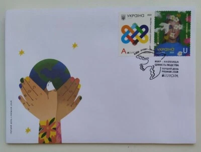Ucrania 2023 FDC EUROPA - La paz es el valor más alto de la humanidad - Sin GUERRA Foto 1 de 2