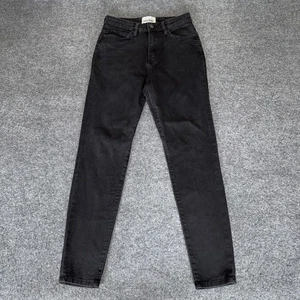 DU/ER Jeans Womens 26x28 Duer Black High Rise Slim Fit Stretch Denim Pant Casual - Picture 1 of 11