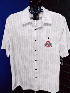 Ohio State Buckeyes Shirt Mens Large Button Up Hawaiian Floral Colosseum New - Picture 1 of 5