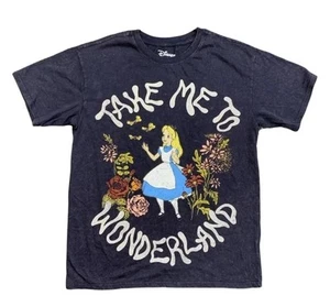 Disney Women's Soft Short Sleeve Graphic Printed T-Shirt Alice In Wonderland XS - Picture 1 of 4