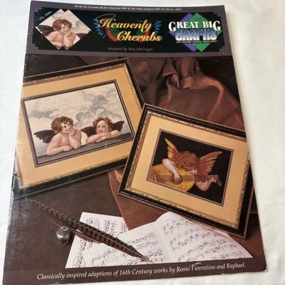 "Heavenly Cherubs" True Colors International Counted Cross Stitch Leaflet - Image 1 of 4