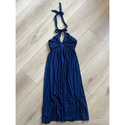 Michael Stars Blue Maxi Dress Halter Neck Sleeveless Casual Beach Summer - Image 1 of 4