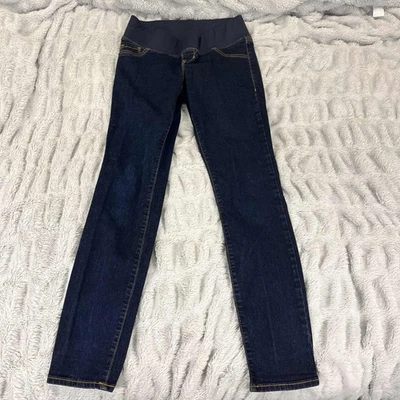 Old Navy Jeans Women’s 2 Skinny Maternity Dark Wash Stretch Denim Low Panel - Image 1 of 4