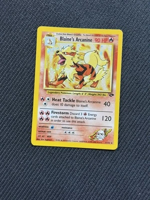 NM Blaine's Arcanine - 1/132 - Pokemon Gym Challenge Unlimited Holo Rare Pokemon - Image 1 of 2
