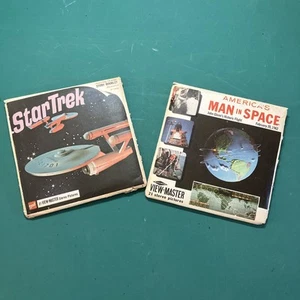 View-Master Star Trek & America's Man In Space, 2 Packs. 1960s Vintage VERY GOOD - Picture 1 of 17
