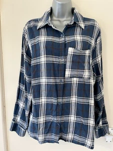 Primark Soft Cotton Blue Checked Shirt Size 12 - Picture 1 of 4
