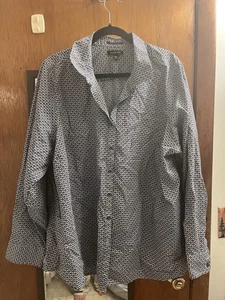 Land's End Button Down Shirt Women 22W No Iron Supima Cotton Workwear - Picture 1 of 4
