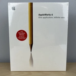 Apple AppleWorks 6 Software Box Set for Mac OS X M9053LL/A 2003 Education 6.2 - Picture 1 of 6