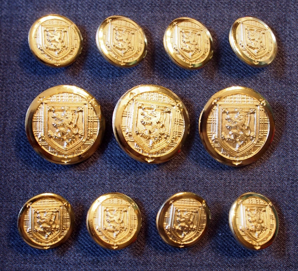 Gold Blazer Buttons Set For Suit, Blazer, or Sport Coat - High Quality - Image 1 of 1