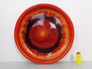 Piatto da parete in ceramica Stromit anni 70 arancione Finlandia - Foto 1 di 13