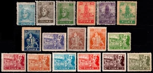 FIUME 1919 - Soggetti vari, scritta FIUME (17 val. MH) - Imagen 1 de 2