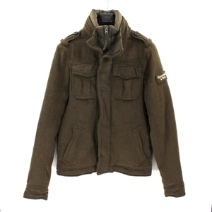 Abercrombie & Fitch Green Wool Lined Zip Button Adirondack Cargo Jacket XL NEW - Picture 1 of 7