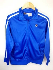 FILA Boys Track Jacket Size L Blue Striped Long Sleeves Pockets Full Zipper - Picture 1 of 4