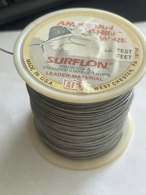 American Fishing SS Wire  Surflon Nylon Coated 1x7,wire Dia.0.66, Approx.100m - Image 1 of 4