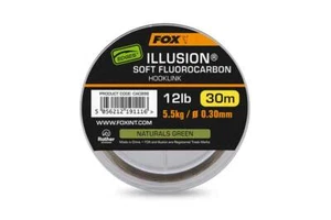 Fox Edges Illusion Soft Fluorocarbon Hooklink 30m Naturel Green Vorfachschnur DA - Picture 1 of 4