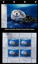 BRITISH COLUMBIA  #9 2003 SEA OTTER CONSERVATION STAMP MINI SHEET IN FOLDER