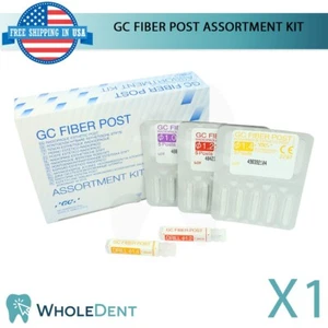 Kit Surtido de Postes de Fibra GC 15 Compuesto Reforzado 2 Taladros Restauración Dental - Imagen 1 de 7