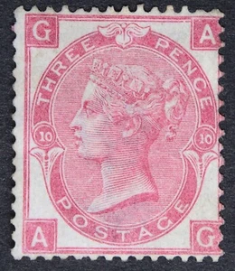 GB SG103 QV 1867 3d Rose, Platte 10, AG, postfrisch MNG - Bild 1 von 2