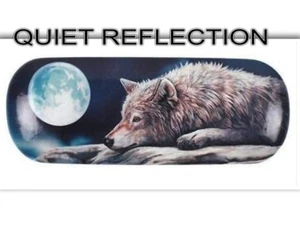 Lisa Parker Hard Glasses Case with cleaning cloth Quiet reflection LP03517 WOLF - Picture 1 of 3