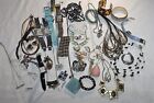 Jewelry Lot Necklace Brooch Bracelet Watches & More For Crafts Or Wear 