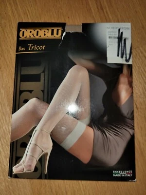 NUEVO Oroblu Bas Tricot Muslo Alto Stay Ups Color Sable Talla L/XL Foto 1 de 4