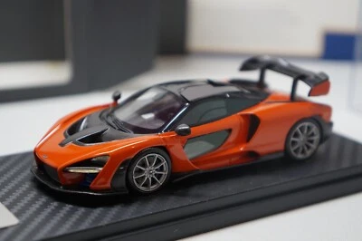 TSM MODELS -  McLAREN SENNA  - MIRA ORANGE - 1/43 SCALE MODEL CAR 18OEM01 - Image 1 of 4