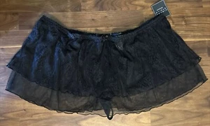 Seductive Wear Cinema Etoile Lace Sheer Panties Thong Skirt Black Sz 18 Vtg - Picture 1 of 5