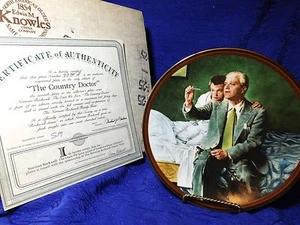 Norman Rockwell's The Country Doctor Factory Box certificato di autenticità - Foto 1 di 4